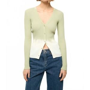 NEW STAUD women's cargo cardigan sweater in pale jade